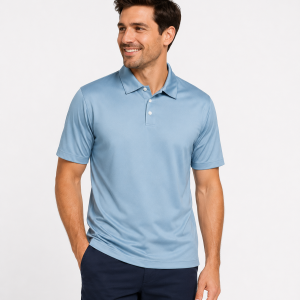 Classic Sky Blue Performance Polo T-Shirt