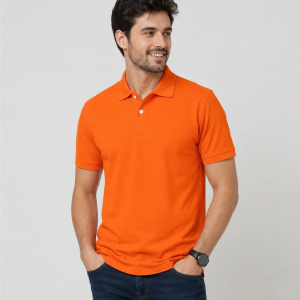 Orange Performance Polo T-Shirt