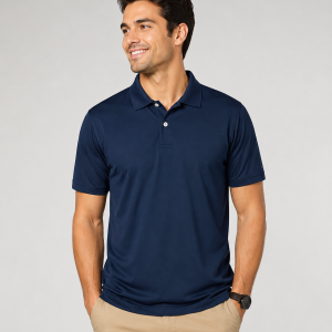 Navy Blue Performance Polo T-Shirt