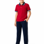 Red & Navy School Uniform Polo T-Shirt for Boys