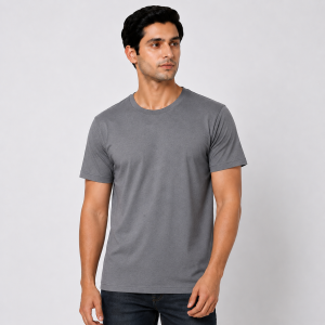 Customized Dri Fit Round Neck T-Shirt gray
