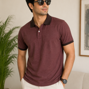Custom Dry Fit Polo T-Shirt maroon