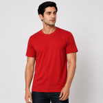 Customized Dri Fit Round Neck T-Shirt red