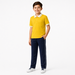 Kids Pc Matty Yellow Polo T-Shirt | Premium School Sports T-Shirt